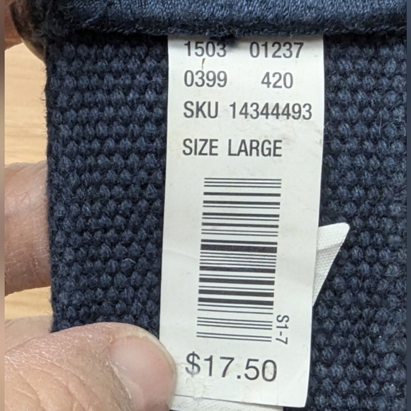 American Eagle Outfitters NWT size large belt brand new in navy/yellow - Picture 4 of 9